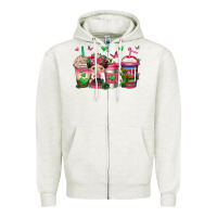 Oatmeal Heather mexican coffee cups cafecito Zipper Hoodie - Jasminsmagicworld