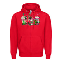 Red mexican coffee cups cafecito Zipper Hoodie - Jasminsmagicworld