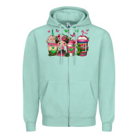 Seafoam mexican coffee cups cafecito Zipper Hoodie - Jasminsmagicworld