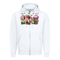 White mexican coffee cups cafecito Zipper Hoodie - Jasminsmagicworld