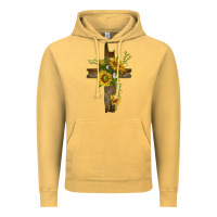 Vintage Mustard sunflower cross Vintage Hoodie - texasbilliewilder