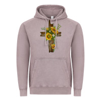 Vintage Zinc sunflower cross Vintage Hoodie - texasbilliewilder