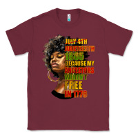 Burgundy juneteenth 1885 because my ancestors weren't free in 1776 black woman Classic Tee - HRA Design Shop