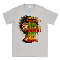 Moon Dust juneteenth 1885 because my ancestors weren't free in 1776 black woman Classic Tee - HRA Design Shop