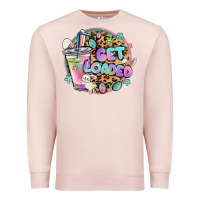 Pale Pink get loaded rabbit and easter Premium Sweatshirt - MaliasSmallBusiness