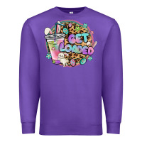 Purple get loaded rabbit and easter Premium Sweatshirt - MaliasSmallBusiness