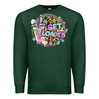 Sports Green get loaded rabbit and easter Premium Sweatshirt - MaliasSmallBusiness