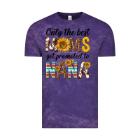 Cloud Purple only the best moms get promoted to nana Vintage Tee - texasbilliewilder