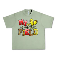 Oil Green my heart is on that field softball Urban Heavy Tee - Zillion Design Studio