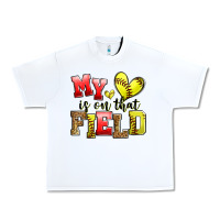 White my heart is on that field softball Urban Heavy Tee - Zillion Design Studio