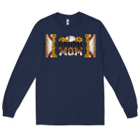 Navy leopard baseball mom 16oz libbey glass Long Sleeve Tee - HRA Design Shop