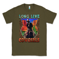 Army Green long live cowgirls Classic Tee - FaDigitalArtStudio