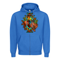 True Royal aztec rodeo cowboy Zipper Hoodie - JahusDesignShop