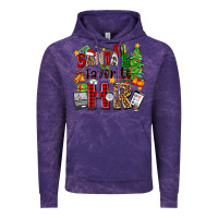 Cloud Purple santa's favorite hr Vintage Hoodie - Zillion Design Studio