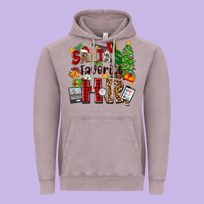 Santa's Favorite Hr Vintage Hoodie Designed By Zillion Design Studio