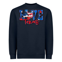 Navy love texas map Heavyweight Sweatshirt - Zillion Design Studio