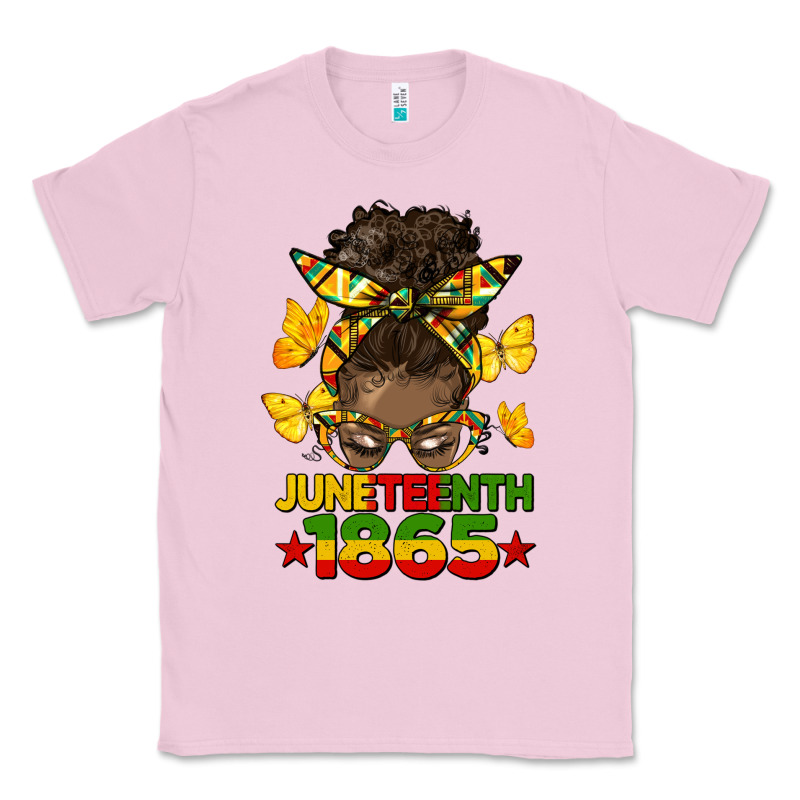 Juneteenth 1865 Afro Bun Classic Tee by HRA Design Shop | Teevron