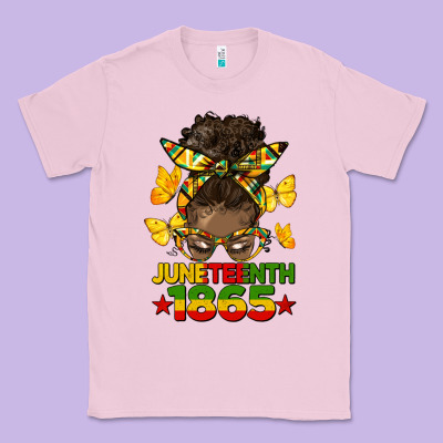 Juneteenth 1865 Afro Bun Classic Tee Designed By Hra Design Shop