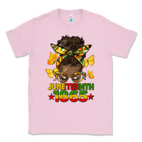 Bubblegum Pink juneteenth 1865 afro bun Classic Tee - HRA Design Shop