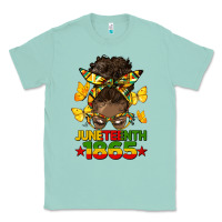 Seafoam juneteenth 1865 afro bun Classic Tee - HRA Design Shop