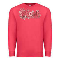 Cardinal she is strong proverbs 31 25 Premium Sweatshirt - MaliasSmallBusiness