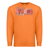 Carrot she is strong proverbs 31 25 Premium Sweatshirt - MaliasSmallBusiness