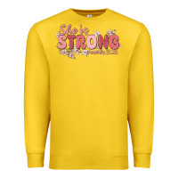 Lemon she is strong proverbs 31 25 Premium Sweatshirt - MaliasSmallBusiness