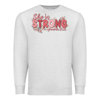 Oatmeal Heather she is strong proverbs 31 25 Premium Sweatshirt - MaliasSmallBusiness