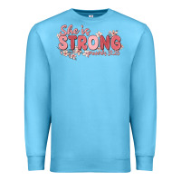 Ocean Blue she is strong proverbs 31 25 Premium Sweatshirt - MaliasSmallBusiness