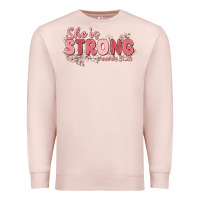Pale Pink she is strong proverbs 31 25 Premium Sweatshirt - MaliasSmallBusiness