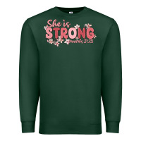 Sports Green she is strong proverbs 31 25 Premium Sweatshirt - MaliasSmallBusiness