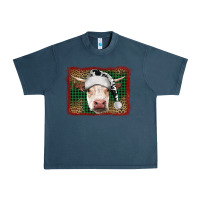 Midnight Navy christmas cow with background Urban Heavy Tee - RanaPortraitStore