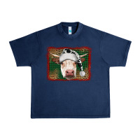 Navy christmas cow with background Urban Heavy Tee - RanaPortraitStore