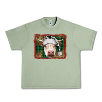 Oil Green christmas cow with background Urban Heavy Tee - RanaPortraitStore