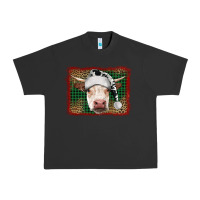 Pigment Black christmas cow with background Urban Heavy Tee - RanaPortraitStore