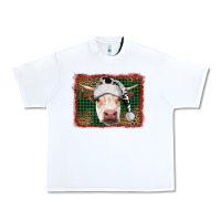 Christmas Cow With Background Urban Heavy Tee | Teevron