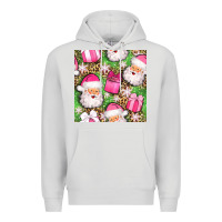 Dove Grey christmas santa claus and gift box seamless pattern bbs Premium Hoodie - BundleAndBundleShop