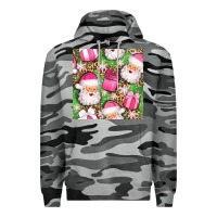 Slate Camo christmas santa claus and gift box seamless pattern bbs Premium Hoodie - BundleAndBundleShop