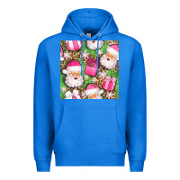 True Royal christmas santa claus and gift box seamless pattern bbs Premium Hoodie - BundleAndBundleShop