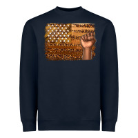 Navy American melanin flag Heavyweight Sweatshirt - texasbilliewilder