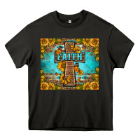 Asphalt Western Faith Cross Butterfly Heavy Core Tee - LillyAllenDesigns