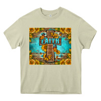 Mossy Western Faith Cross Butterfly Heavy Core Tee - LillyAllenDesigns