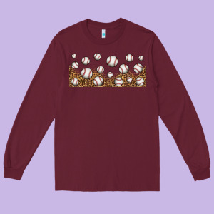 Leopard Baseball 16oz Libbey Glass Long Sleeve Tee Designed By Hra Design Shop