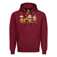 Burgundy melanin afro coffee cups Zipper Hoodie - Jasminsmagicworld