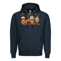 Navy melanin afro coffee cups Zipper Hoodie - Jasminsmagicworld