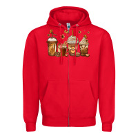Red melanin afro coffee cups Zipper Hoodie - Jasminsmagicworld