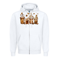 White melanin afro coffee cups Zipper Hoodie - Jasminsmagicworld