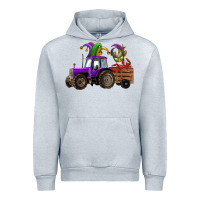 Heather Grey mardi gras mask crawfish farm tractor Urban Hoodie - RanaPortraitStore