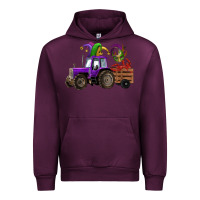 Mauve Wine mardi gras mask crawfish farm tractor Urban Hoodie - RanaPortraitStore