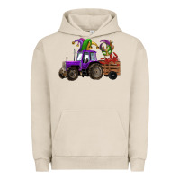 Pigment French Oak mardi gras mask crawfish farm tractor Urban Hoodie - RanaPortraitStore